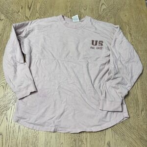 Universal Studios Womens Medium Pink est 1912 Long Sleeve Spirit Jersey T Shirt